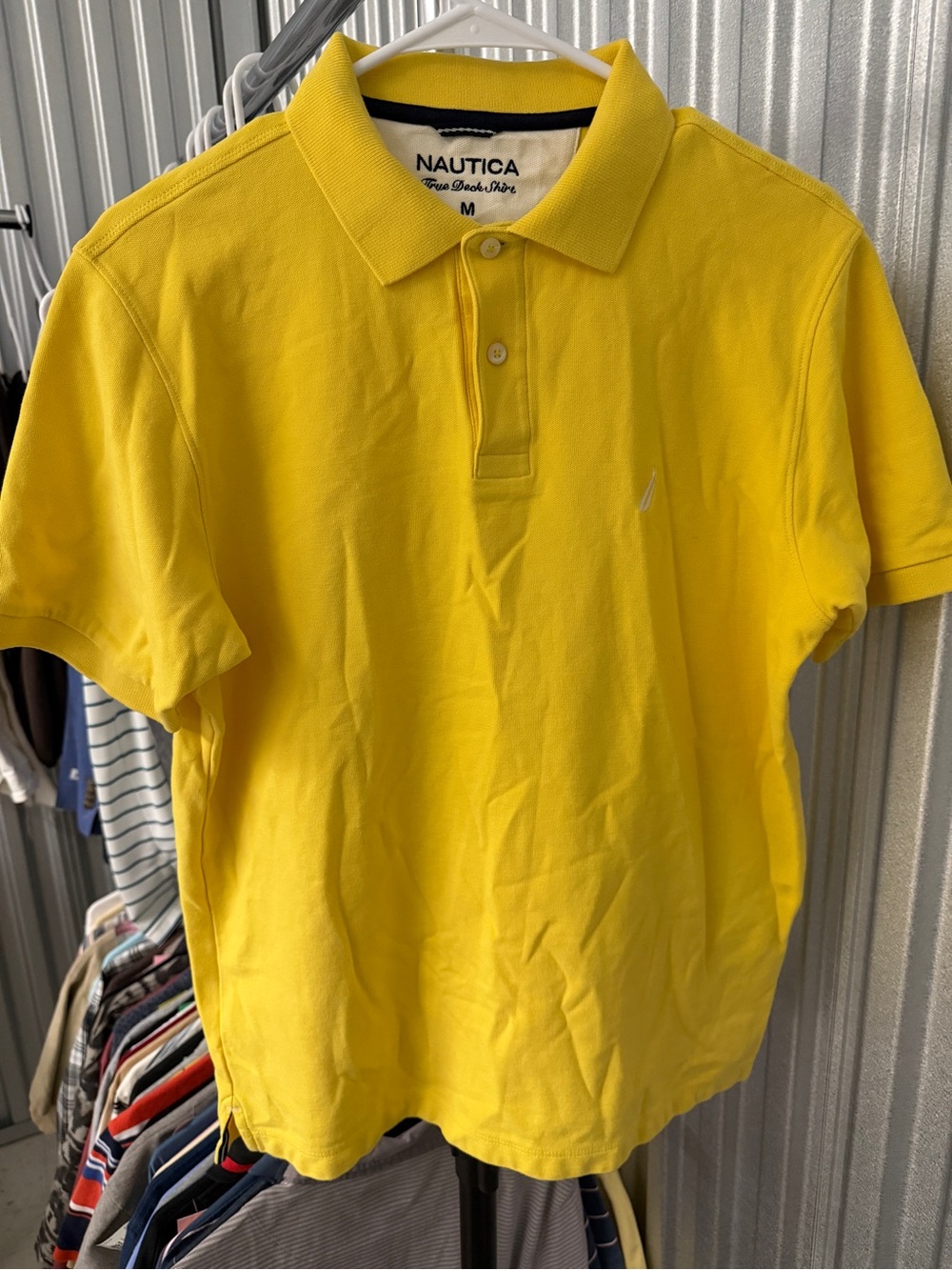 Nautica Men's Bright Yellow Short Sleeve Polo